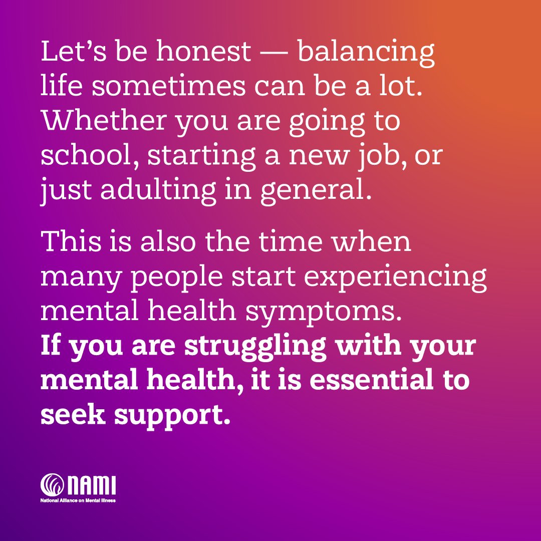 NAMICommunicate's tweet image. Let's be honest, adulting is tough and stressful. Make sure your mental health is still a top priority even if your "to-do" list feels endless. Learn more at nami.org/ya