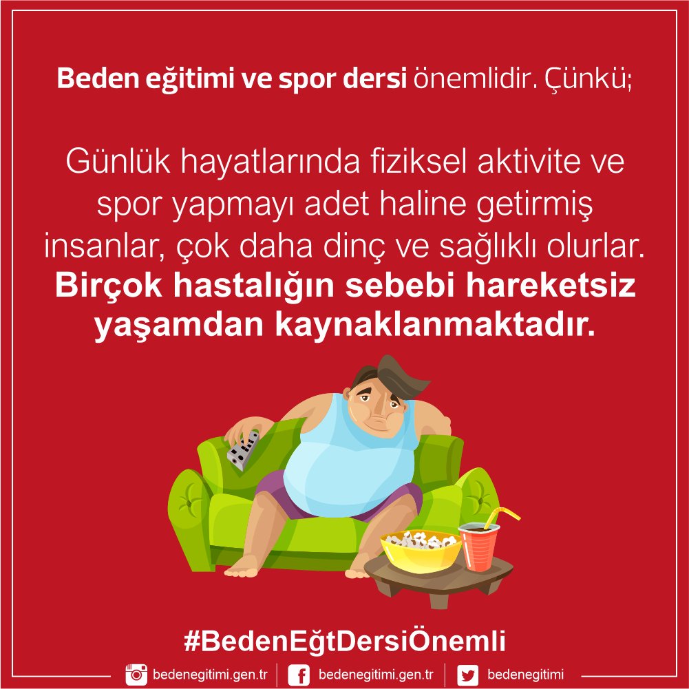 Kerem_Balyemez's tweet photo. Beden Eğitimi ve Spor dersi önemlidir. Çünkü obeziteye karşı korur, hareketsiz yaşamdan tarzından kurtulmamazı sağlar.

#BedenEğtDersiÖnemli 

@tcbestepe @tcmeb @gencliksporbak @kasapoglu @fahrettinaltun https://t.co/prN7GJYJYT