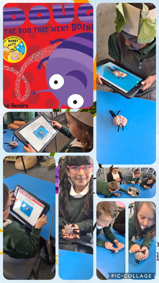 MrsHarrison_APS's tweet photo. This term Dosbarth Comet will be exploring the wonderful stories by @suehendra & @PaulLinnet. ๐
Today we started to delve into the story of #DougtheBug! On @Seesaw the children used a range of vocabulary to describe their model of Doug.๐ฃ #oracy #language #description #LLC https://t.co/OIwH4QOPw9