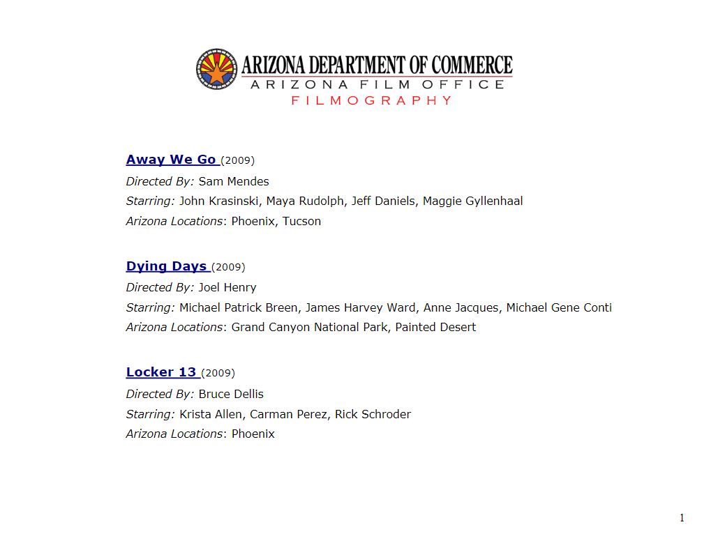 StateLibAZ's tweet photo. Want to learn more about the movies filmed in AZ? Check out Arizona filmography from the Arizona Film Commission & @azcommerce: https://t.co/HIbLFQP7zf
You'll learn which movies were filmed where, who the directors were, & who some of the actors were.
#ArizonaStatePublications https://t.co/xUqj3LSUGm
