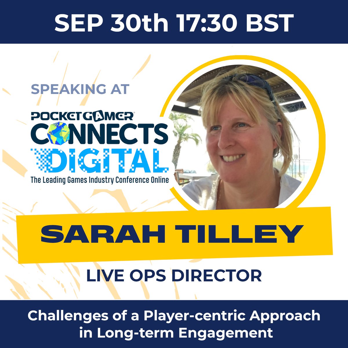 DPSGamesStudio's tweet photo. Tune in on Thursday! Our Live Ops Director, Sarah Tilley, will be speaking at Pocket Gamer Connects Digital. More info here 👉 https://t.co/fhXJ9XmJNq #DPSGames #Playiseverything https://t.co/SrkjfiwXuL