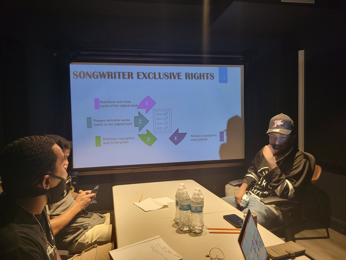 CreativeCultGrp's tweet photo. One of our many educational events. Teaching Artists, Songwriters &amp; Producers the basics in Music Royalties https://t.co/j1HRTPTa1M