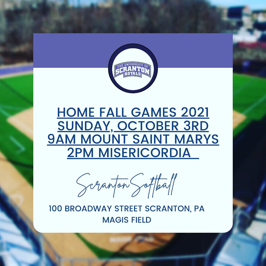 FALL GAMES THIS SUNDAY AT MAGIS FIELD! COME OUT AND SUPPORT! We play at 9am and 2pm..GO ROYALS! 💜🤍 #fallball #letsgo #timetowork #royalsoftball #playlikeachampion #scrantonsoftball #royalstrong #isitoctober3rdyet