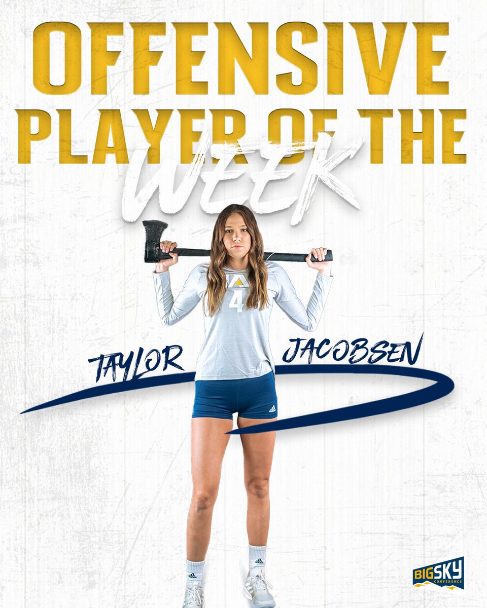 NAUVolleyball's tweet photo. You're looking at the @BigSkyVB Offensive Player of the Week! Congratulations @tjacobsenn5!

📰 https://t.co/eXUi53Vqnv

#NAUStrong ⚒️🌲💪 #BigSkyVB https://t.co/VDOW8yHRQR