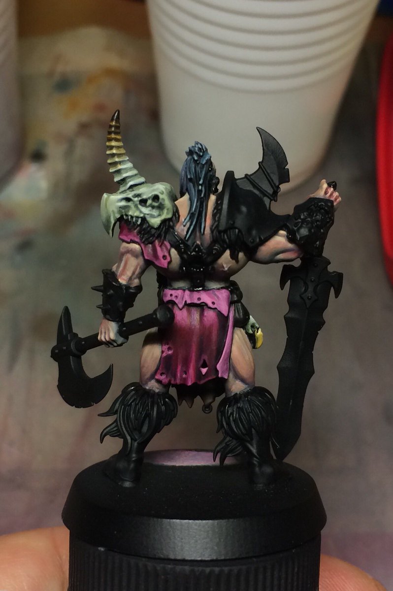 IndianaComics's tweet photo. WIP day 2 Darkoath Chieftain #PaintingWarhammer #WarhammerCommunity #Warmongers #silvertower #stormcasteternals #warhammer40k #warhammer #ageofsigmar https://t.co/ReTj8BPUoj