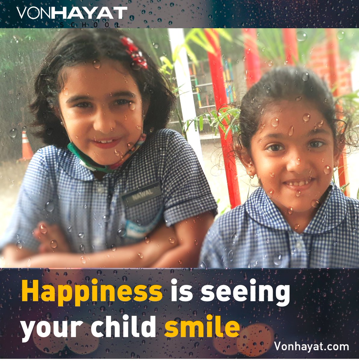 VonHayatEd's tweet photo. Happiness is seeing your child smile. 
Our lionesses enjoying the excitement in the drizzle. 
#VonHayat #education #kindergarten #Karachi #Pakistan https://t.co/b2sH0f0Mti