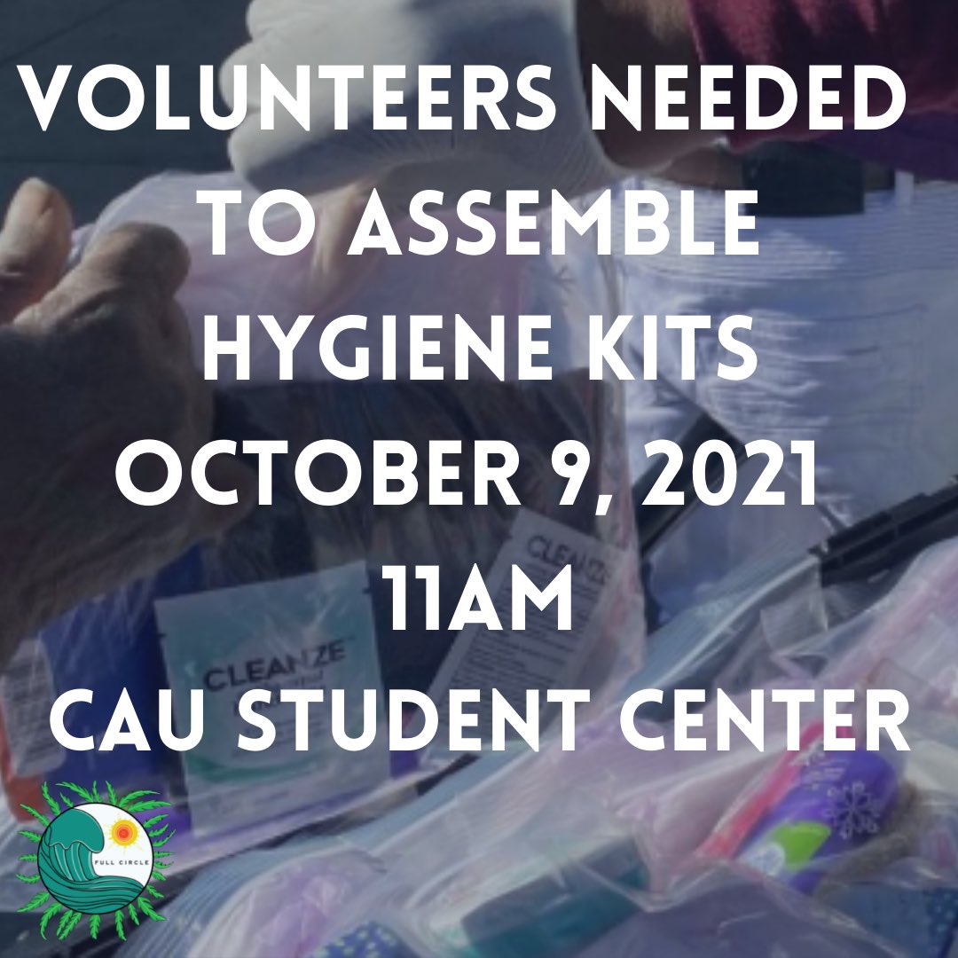 On October 9 at 11 AM we will be assembling hygiene kits for the West End Atlanta community. 🧼 🧴🪥 

We need your help!! We will be meeting inside of Clark Atlanta University’s student center. See you there!