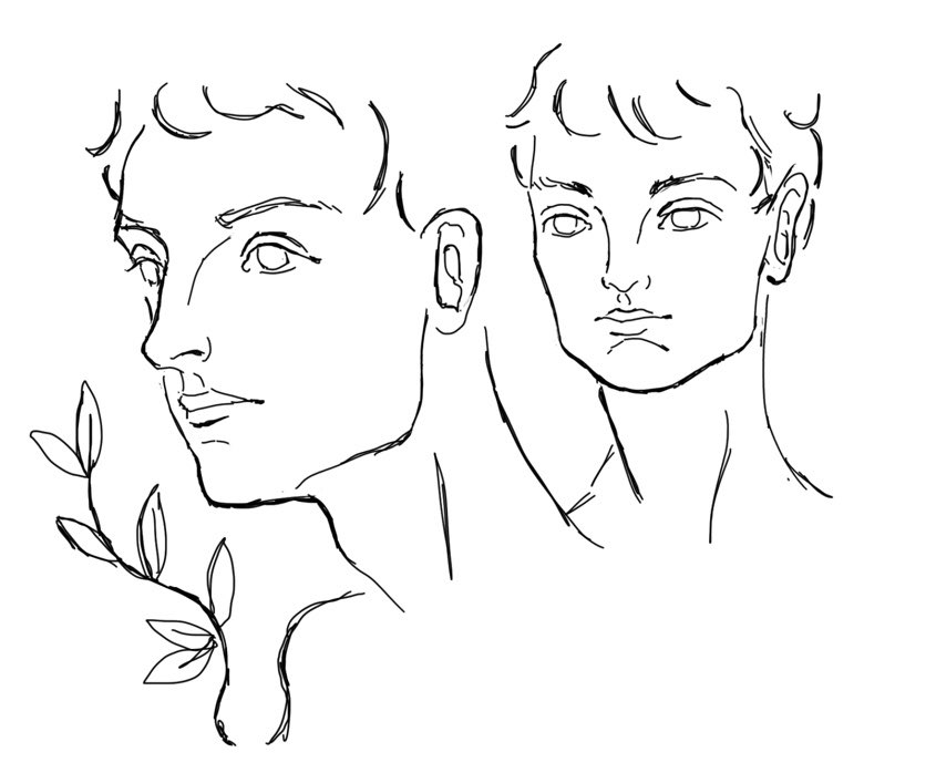 Warmup drawings of someone I know 