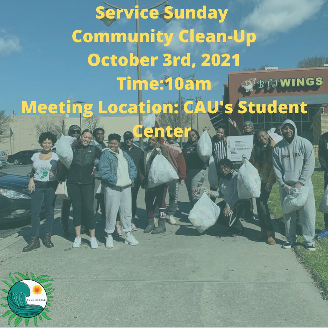 We will be hosting a community cleanup on October 3 at 10 AM. ♻️🚮

We will be meeting at Clark Atlanta University’s student center.

Please wear a mask 😷 all other supplies will be provided❤️🤍🖤