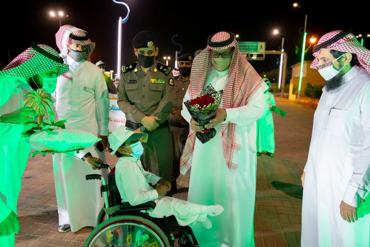 Sharurah's tweet photo. برعاية محافظ #شرورة الاستاذ موفق العنزي نظمت  جمعية إسناد لرعاية ذوي الاعاقة "مسيرة وطن " للاشخاص ذوي الاعاقة بمناسبة #اليوم_الوطني_السعودي 

#هي_لنا_دار https://t.co/VXcxivzhdk