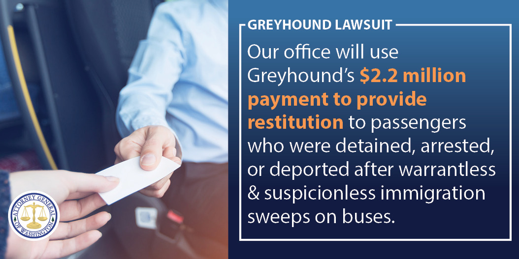 AGOWA's tweet photo. Greyhound must stop allowing warrantless and suspicionless immigration sweeps, pay $2.2 million to end our lawsuit. 

Read more here: https://t.co/ffJostc493 https://t.co/xa7MwFzHsc