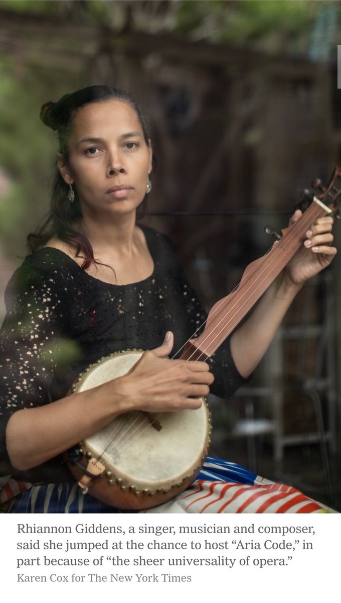 KarenCoxPhoto's tweet photo. Portrait taken for the @nytimes
This image I took of the talented @RhiannonGiddens in a #nytimes article:
https://t.co/mWW0h7YV3i
#nytimes #nyt #rhiannongiddens #NewYorkTimes #nytassignment #ariacode #metopera #wqxr #opera #portrait #music #photography https://t.co/mt40KXUMzS