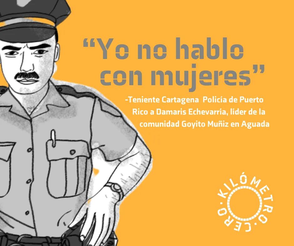 Kilometro0PR's tweet photo. La Policía de Puerto Rico no pierde la oportunidad de sacar su machismo a pasear. No solo brindan seguridad a compañías privadas, sino que una vez más ejercen su represión y machismo contra las manifestantes.

#AgitaYTransforma
#goyitomuniznopiensadescansar 
#OtraSeguridadPublica https://t.co/D85uocoxQP