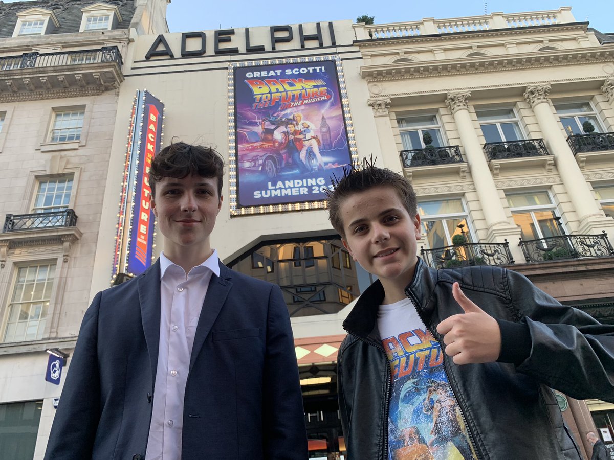 GreatScottFilm's tweet photo. Back to The Future The Musical press night has already brought many cool surprises before the performance has even started!!! #BacktotheFutureMusical #BackToTheFuture #GreatScottMovie https://t.co/v13nWmrSRz