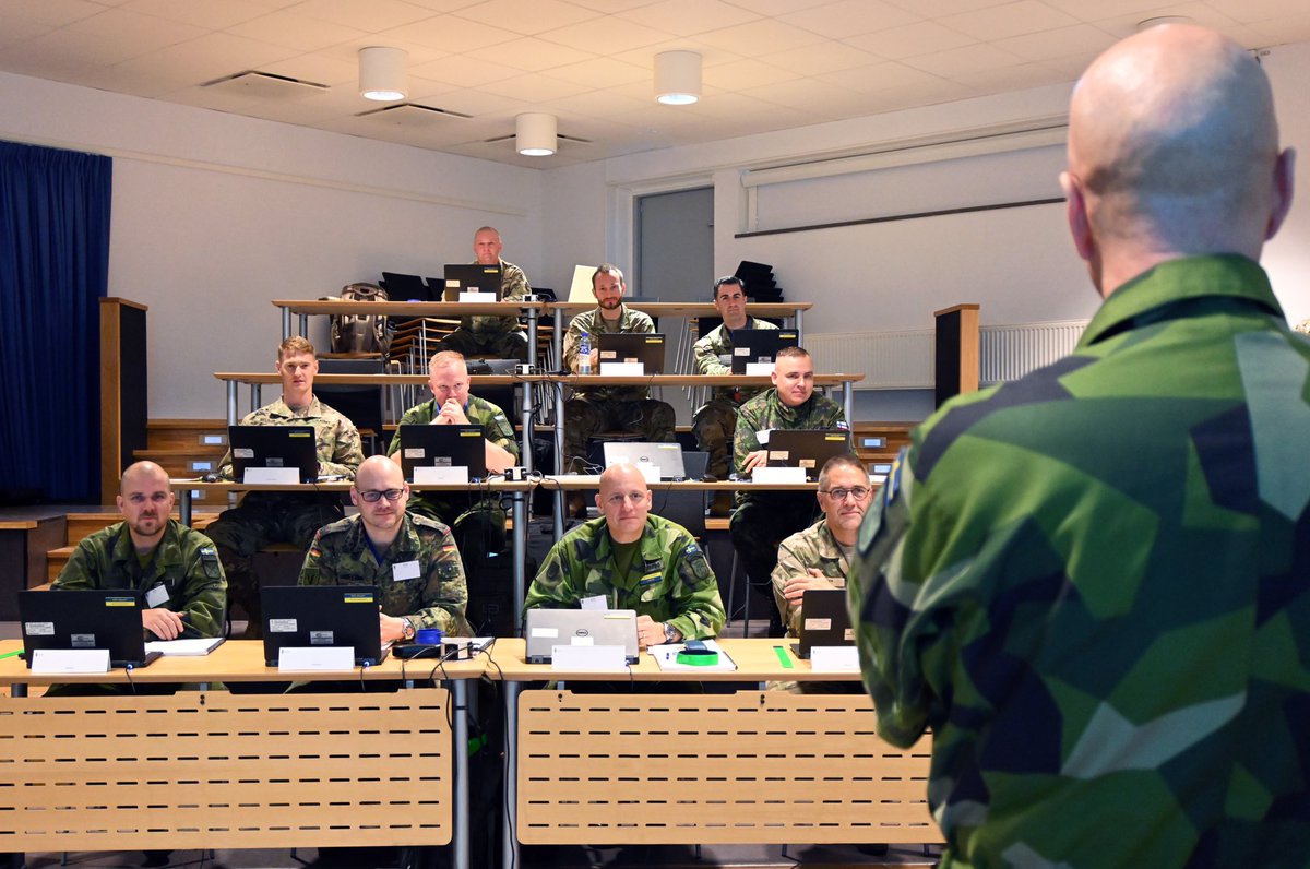 swedintcentre's tweet photo. Today 29 students from various nations are gathering at #SWEDINT to participate in The #NATO Land Tactical Planning Course (NLTPC). The #NLTPC is developed together with @HQARRC – who also contributes with a team of 12 instructors for the course delivery. https://t.co/r59ERD3RW2