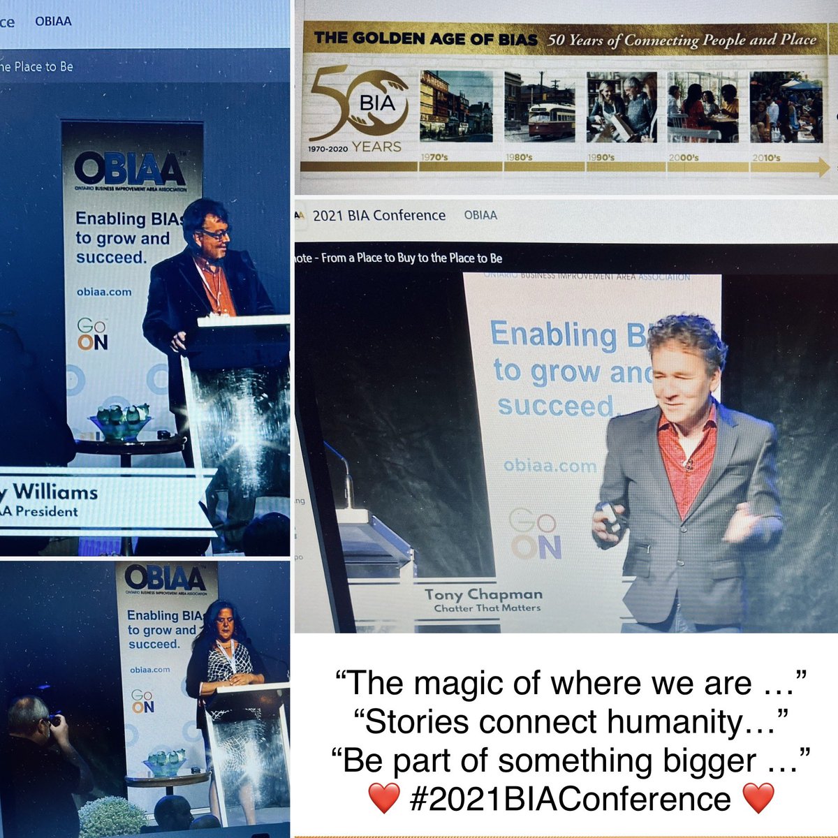 whitingholmes's tweet photo. Less than an hour into @OBIAA_  #2021BIAConference and Ive got four pages of notes. Feeling so inspired by @TonyChapman to help @DTBurlingtonON and our community find and promote “the magic of where we are”. Cause where we are in Downtown Burlington is amazing ❤️ https://t.co/9nflYtUcpr