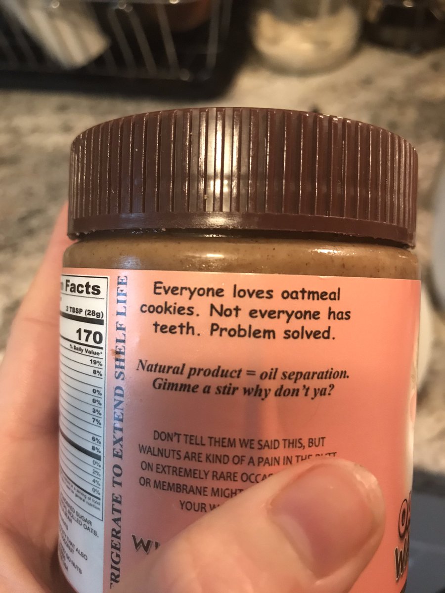 Love this walnut butter and its mildly obscure marketing approach