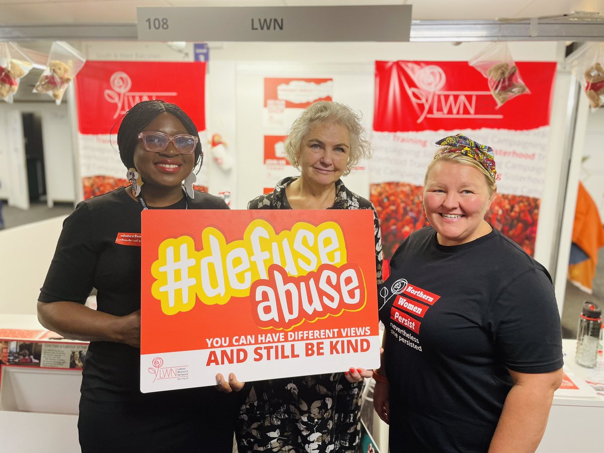 LabourWomensNet's tweet photo. It’s time to #DefuseAbuse against women in public life. You can have different views and still #BeKind #Lab21 🌹 https://t.co/qT6eJHWylW