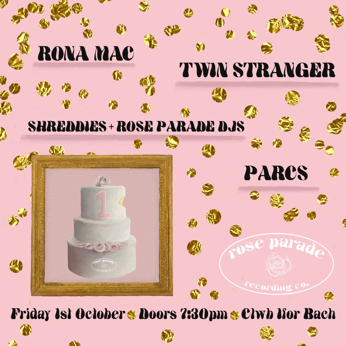 roserecording's tweet photo. Got your ticket yet? 'Da ti ticed 'to?

https://t.co/huFQKKzzup

Happy Birthday to us! Penblwydd hapus i ni!

Friday/Gwener! @ClwbIforBach 

Feat./Gyda:
@twinstranger_
@RonaMac_Music
@PARCSmusic
@NEWHAVENTAPES
@caitlinlwhelan
£7
🌹🌹🌹🥳🥳🥳🥳🥳🥳🥳🎉🎉🌹🌹🎂🎂 https://t.co/r9mXhivrcj