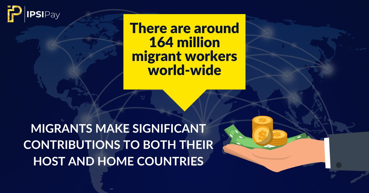 IPSIPay's tweet photo. Did you know, there are 164 million migrant workers world-wide? IPSIPay provides a universal digital payment solution that is a safer, cheaper, and a more seamless way to send money abroad. Get started with contactless payments today!

#financialfreedom#digitalwallet https://t.co/YaxlqVKlAB