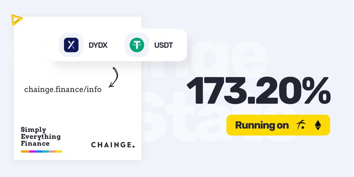 FinanceChainge's tweet photo. 💥 Pool of the day: DYDX/USDT
💸 If you have some $DYDX &amp; $USDT pair them up and put them to work to get those $CHNG rewards

💰 Provide liquidity and let your money make more money for you!

#LiquidityMining #DeFi https://t.co/4HdKdIb7uk #blockchain #liquiditypools #Crypto https://t.co/uPOxdPgbNq