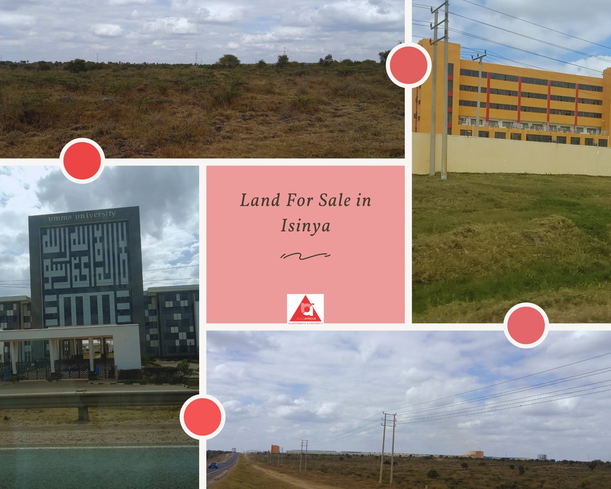 60 Acres Land for sale in Isinya.

Price: 6.5M per Acre

Get in touch today and book a viewing! 

Telephone No: 0113368002/ 0757340731

Email: investments@buildafrique.com

#buildafriqueinvestments&amp;propertyltd #landforsale #realestatekenya