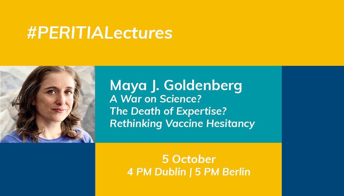 PERITIAnews's tweet image. #PERITIAlectures continue next Tuesday w/ @goldenbergmaya1 on a topical question for those interested in #scicomm, #scienceadvice, #publichealth, #sciencejournalism:

How can we rethink #VaccineHesitancy❓

Register➡️peritia-trust.eu/peritia-lectur…

#H2020 #VaccinesWork #VaccinePassports