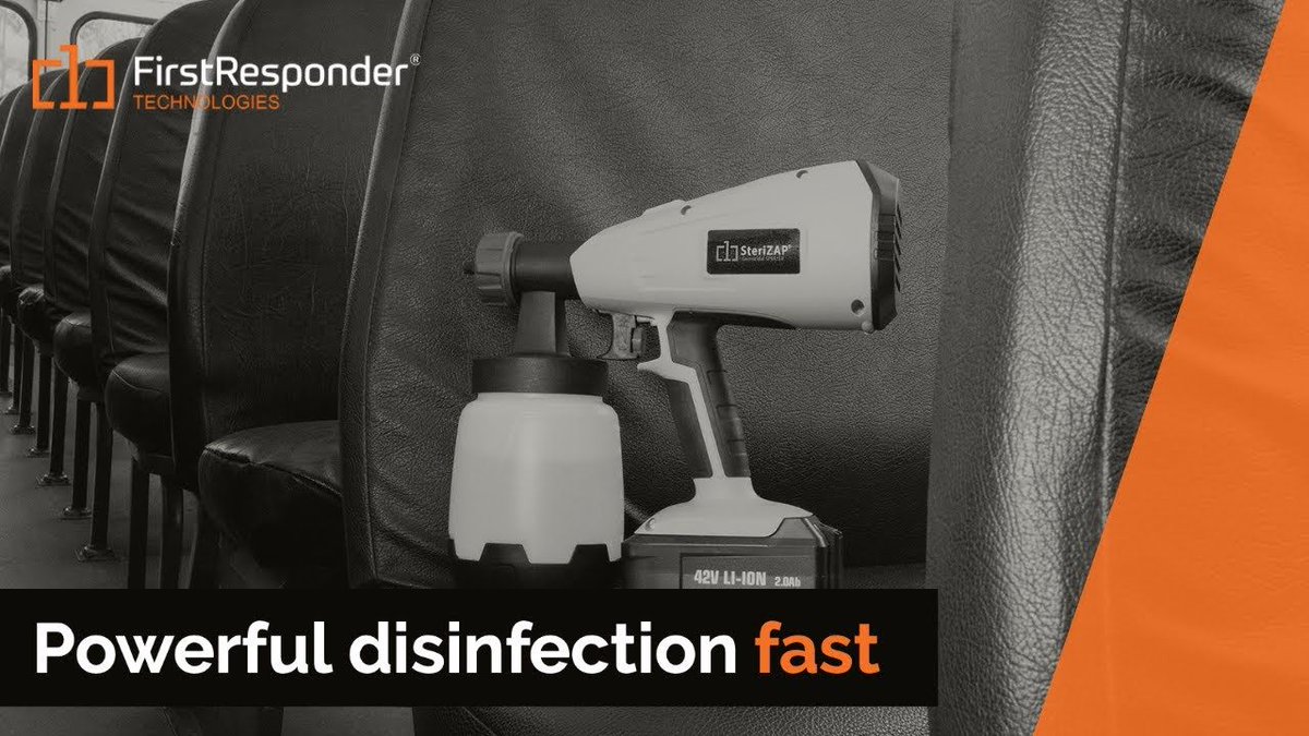 1respondertech's tweet photo. With our SteriZAP® Germicidal Sprayer, you can disinfect entire rooms in seconds! https://t.co/gcg1F4SzXF https://t.co/Bz99cLaRPD