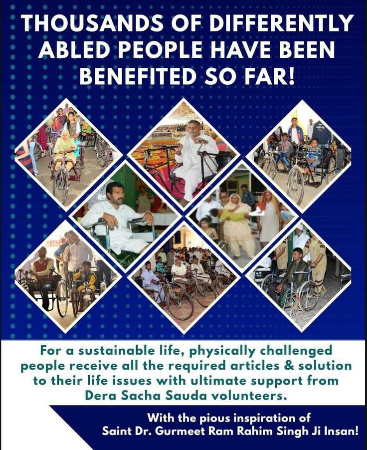 Sakshi80873218's tweet image. Ohh!! That's really great millions of #DeraSachaSauda volunteers help to  
#CompanionIndeed and 
#PhysicallyDisabled people provide tricycles, crutches etc and organized free treatment camps following under 
Saint Dr. Gurmeet Ram Rahim Singh Ji Insan inspiration