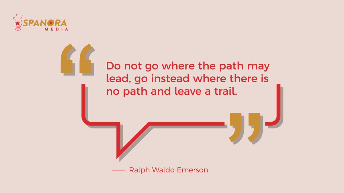 SpanoraMedia's tweet photo. “Do not go where the path may lead, go instead where there is no path and leave a trail.” – Ralph Waldo Emerson
#SpanoraMedia #MondayMotivation #ScientificWeddingCoverage
#WeddingPhotography #WeddingVideography #photography
#Videography #VideoProduction #WeddingCoverage https://t.co/Cn1wehIzUg