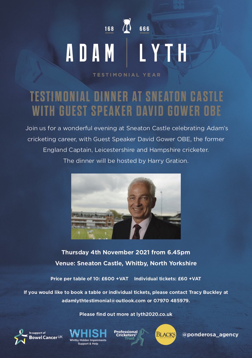 Lyth2020's tweet photo. Have you been to Sneaton Castle in Whitby recently?  It's amazing! Come along to our dinner with David Gower on 4th November - only a few tables and individual tickets left.  Raising funds for @WHISHWhitby @CricketersTrust @bowelcanceruk Ring 07970 485979 to reserve your place https://t.co/u7X4R4m0pl