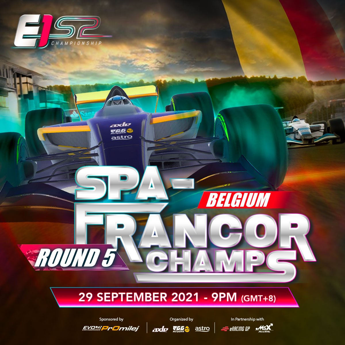 MsportXtra's tweet photo. #E1Championship #SimRacing This week, Round 5 will be held at the iconic @circuitspa . Check @e1race on Facebook for more info => https://t.co/Pk25XiRG60 #MsportXtra #Eracing https://t.co/BHSxgKz06G