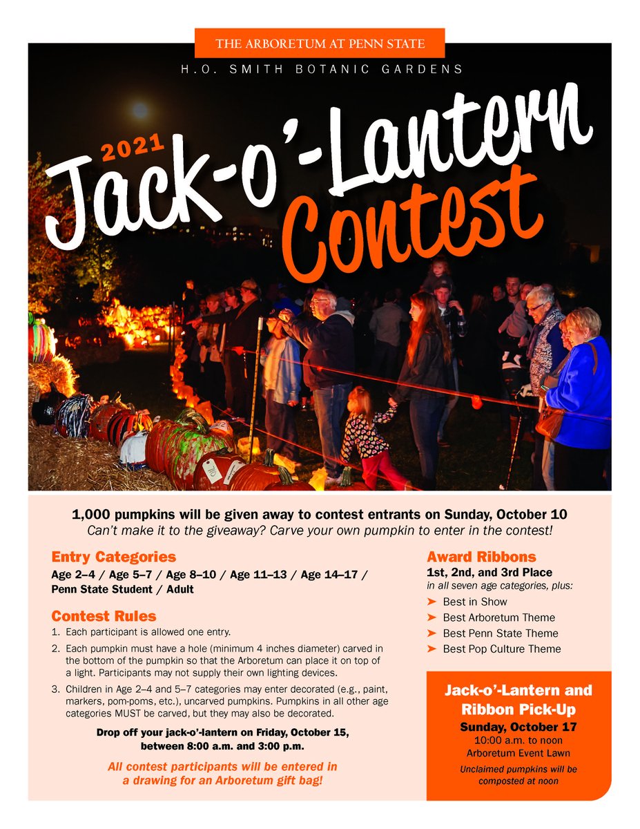 PennStateCOEGSC's tweet photo. Join COEGSC in attending the Pumkin Festival at the Arboretum October 15th-16th! Hope to see you there! https://t.co/H7kqOOzMBu
