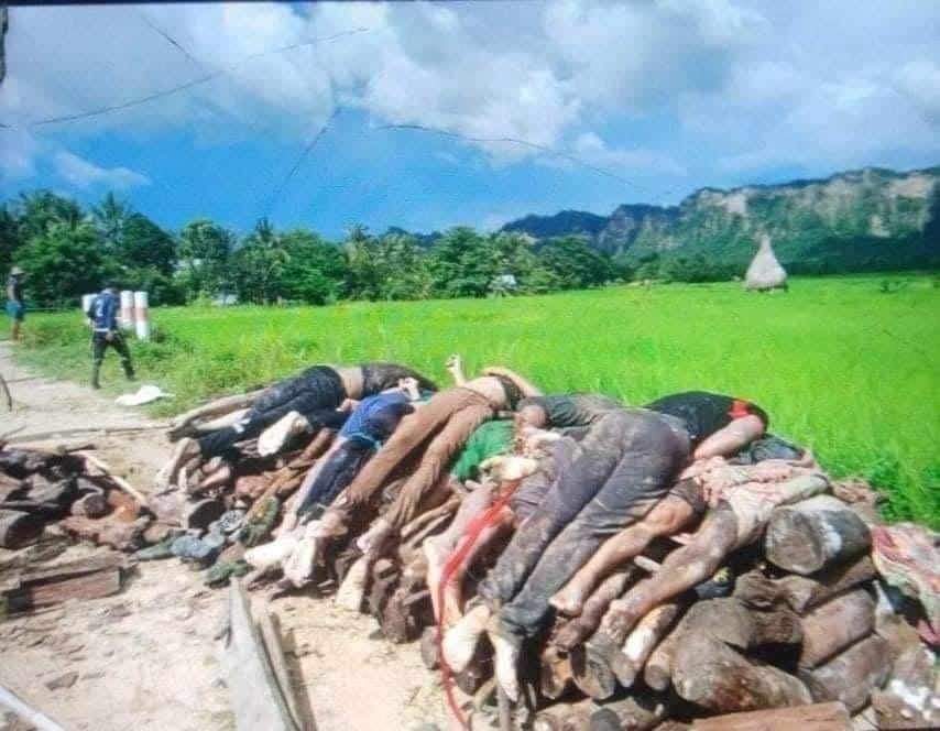 #Sep27Coup SAGAING

**SENSITIVE**

TOTAL OF 29 PEOPLE KILLED IN FOUR DAYS by SAC IN 10 TOWNSHIPS. 

SAC cut the internet in ten townships and began killing.  Dead belong to Minkin PDF. 

Tens of thousands displaced. 

From Khit Thit. #WhatsHappeningInMyanmar #InternetShutDown