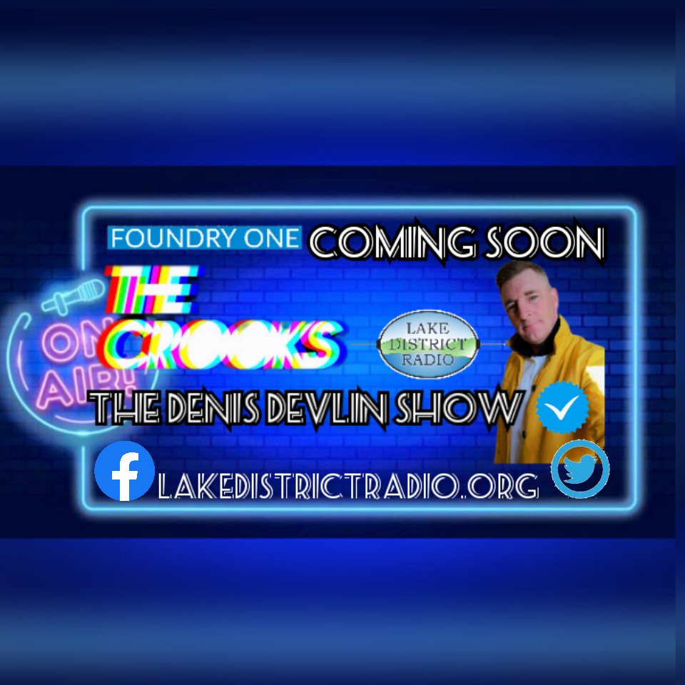 denisdevlin1's tweet photo. Coming Soon....We Talk To @TheCrooksUK On @DenisDevlinShow On @LDRwaves #TheCrooksUK #FoundryOne @FoundryOne_ @BBC_Cumbria @This_Feeling https://t.co/dF039j4nMk https://t.co/dKoDkRpCt7