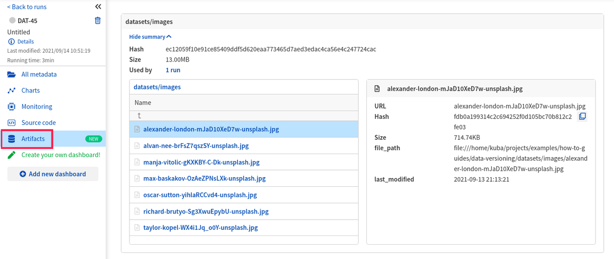 neptune_ai's tweet image. Do you want to keep track and compare runs on dataset versions and see how your datasets changed? 
Good news! Neptune can do it now 🤓
Explore the new tab in our app - Artifacts!
Example: bit.ly/3CzNsGi
#dataversioning