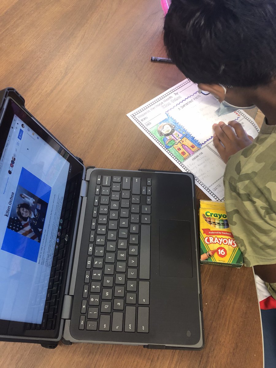 MrsPallitto's tweet photo. Celebrating #HispanicHeritageMonth in science class. Learned about Dr.Ellen Ochoa, the first Latina in space, who used a robotic arm in space. Then designed, built, and tested robotic arms in our STEM challenge.#WTSD_DEI https://t.co/7XUFEu0eic