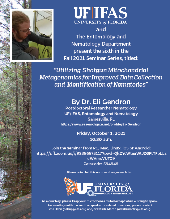 WormsEtAl's tweet photo. Come listen to Eli Gendron’s department seminar about a species specific (but high throughput) way to ID nematodes https://t.co/6lc09ZCV6j