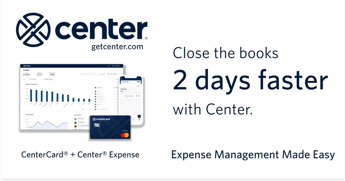 CenterSpendOps's tweet photo. Center delivers real-time visibility and control, and full visibility of the entire spend process. 
Learn more today: https://t.co/fgMLGZgfGA

#expensemanagement
#cashflow
#cfo
#finance https://t.co/NrTioyrK2s