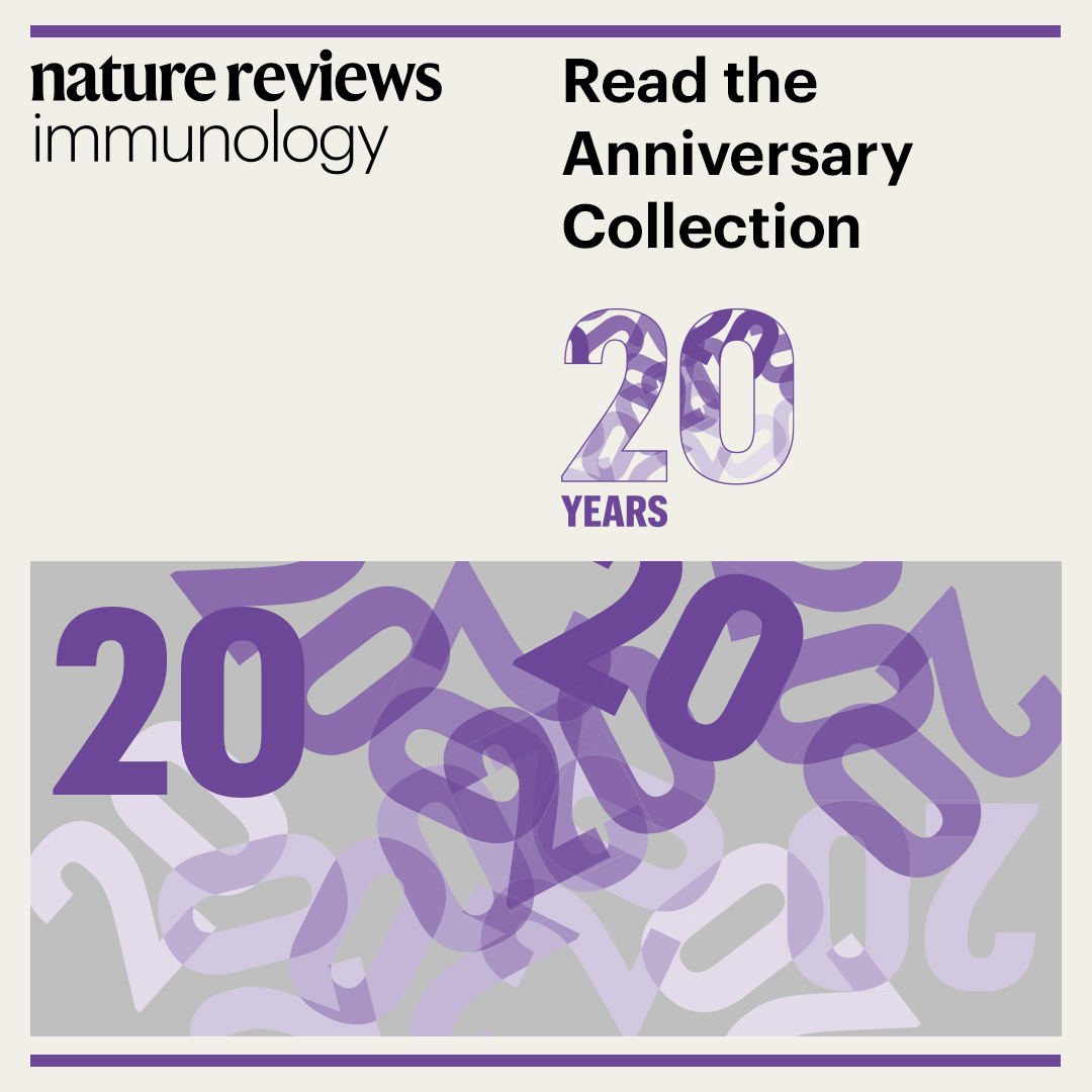 Our October 2021 issue marks 20 years of Nature Reviews Immunology - see our special anniversary collection: go.nature.com/3nqaVp9