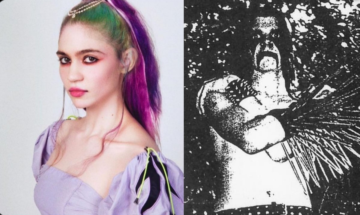 tompilled's tweet photo. #BREAKINGNEWS Grimes now dating Black Son of Darkness 

"I just got a taste for 'bad boys'" https://t.co/whFbGAfFYY