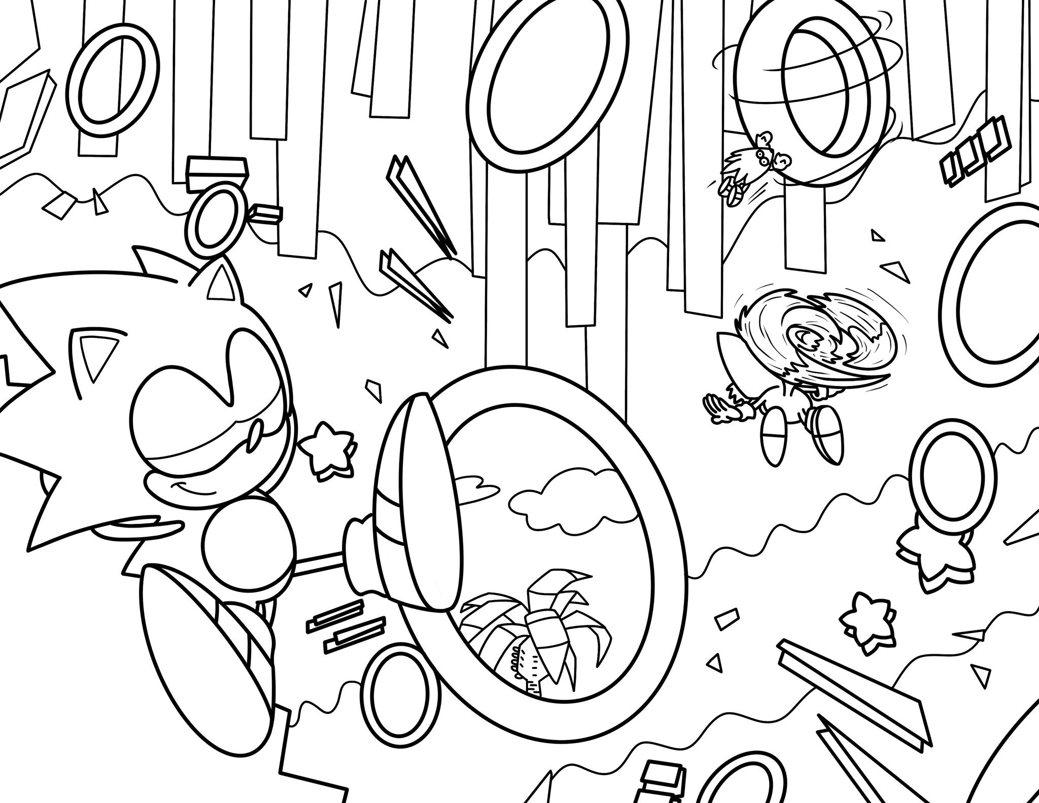 Desenhos para colorir sonic the hedgehog