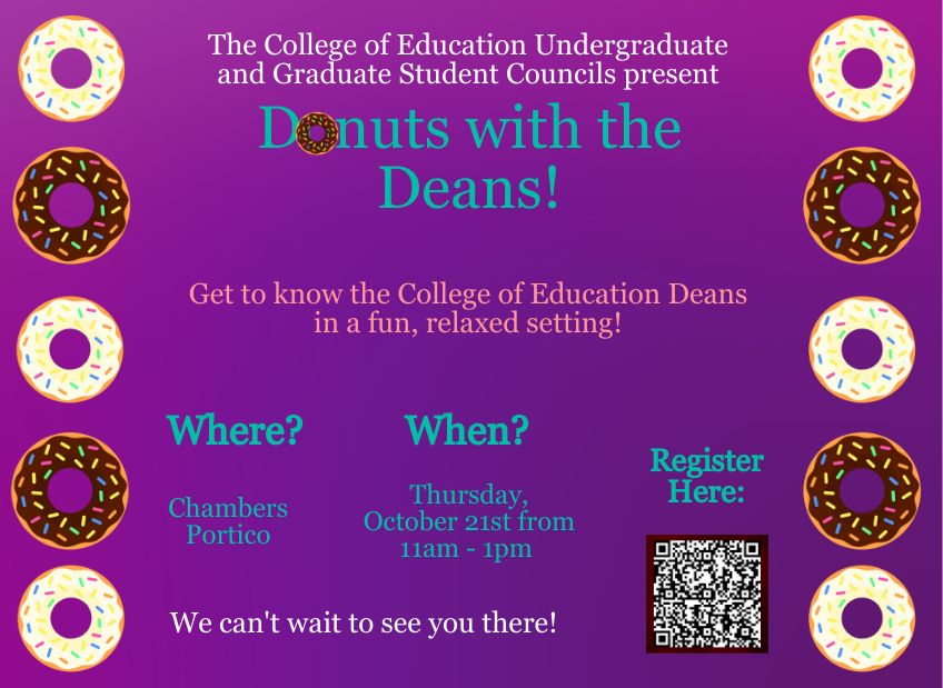 PennStateCOEGSC's tweet photo. Donuts with the Deans is today! See you there! https://t.co/8PPU7oC5eq