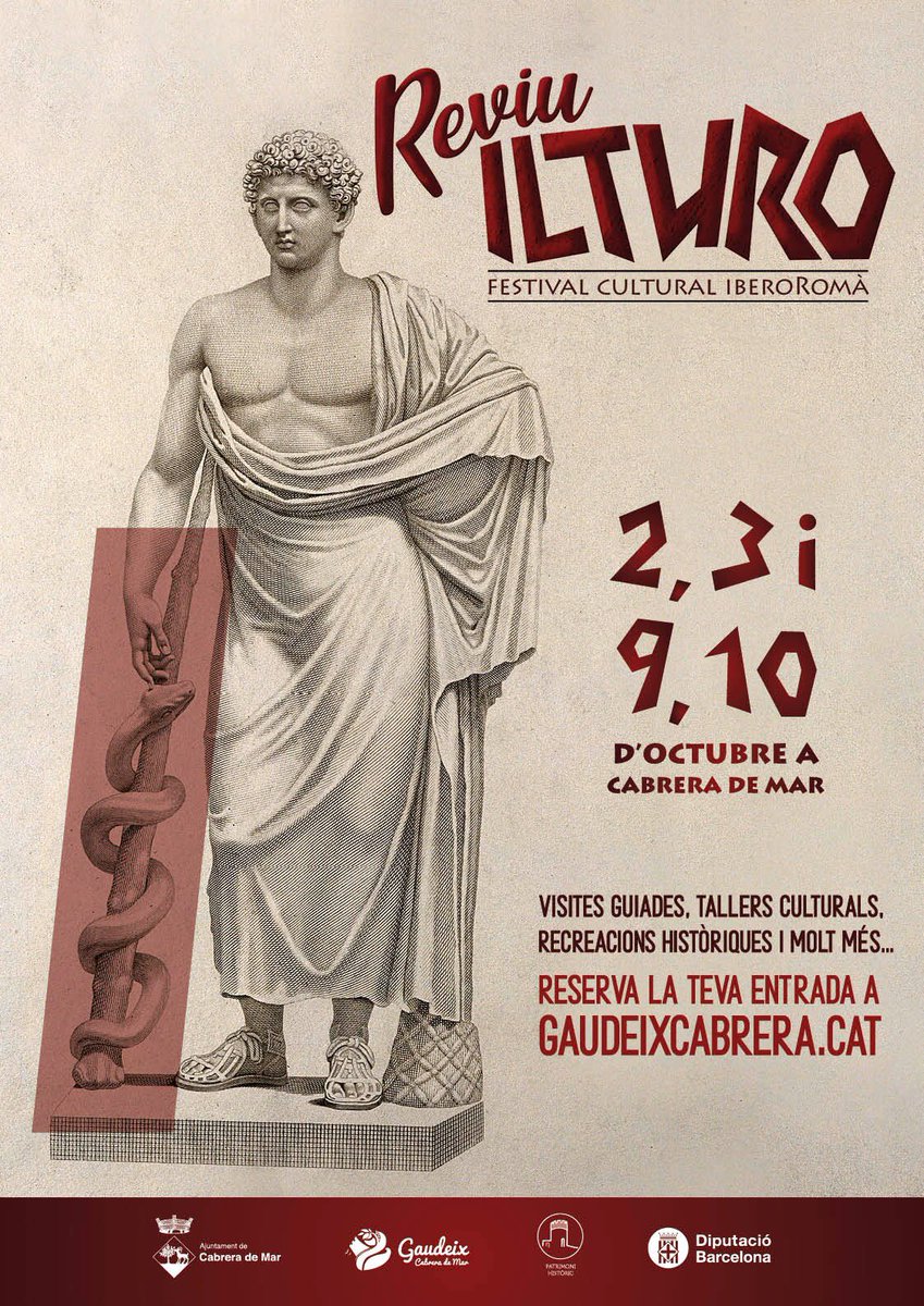 Aquest cap de setmana actuarem a REVIU ILTURO, festival cultural iberoromà a Cabrera de Mar, al Maresme!

Programa y entrades a la venda al web gaudeixcabrera.cat

Amb ganes de tornar a fer recreació de la cultura dels #ibers! Ens veiem aviat! #reviuilturo
<a href="/ajcabrerademar/">Cabrera de Mar</a>