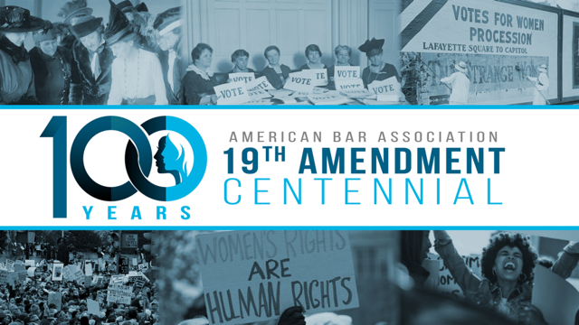 We are excited to announce that the Library is hosting the ABA's exhibit celebrating the 19th amendment! The exhibit will be here until October 8th.