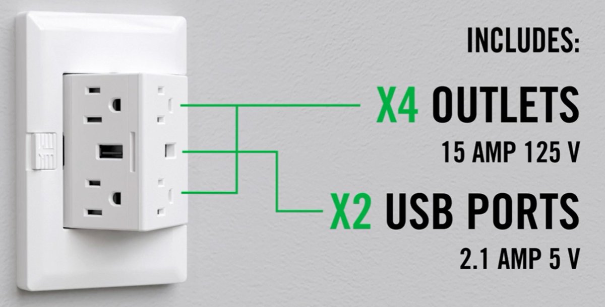 opentheOUTlet's tweet photo. Do you need more OUTlets in your home?
#theOUTlet is a built in OUTlet extender, eliminating your need for messy power strips.
https://t.co/H0w5v159wc
#opentheoutlet #OpenThePossibilities #PopOut #popup #outletextender @opentheOUTlet https://t.co/TMoIuvXImy