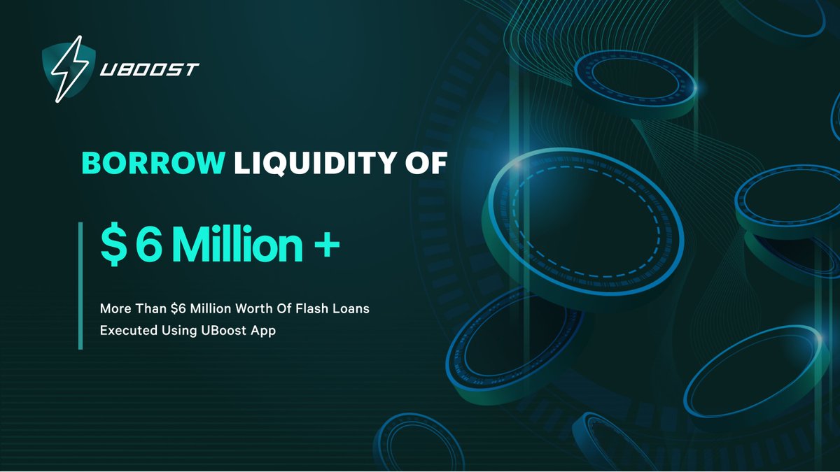 uBoostApp's tweet photo. Starting Week With a Bang💥

⚡️ More than $6 million worth of @UniLend_Finance  #FlashLoans executed using uBoost dApp. 

🎞 Watch our dApp guide &amp; try it yourself: https://t.co/cdNyGHRzQS

📲 dApp Link: https://t.co/00pxHsAzuI https://t.co/P2b6MV3Avo