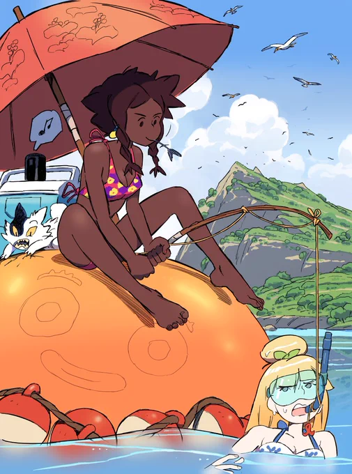 Summer is over and I totally forgot to share this illustration with you on Twitter. Camille and Sara had a great summer, while I was occupied to finish drawing the first volume of their adventures. #flavorgirls 