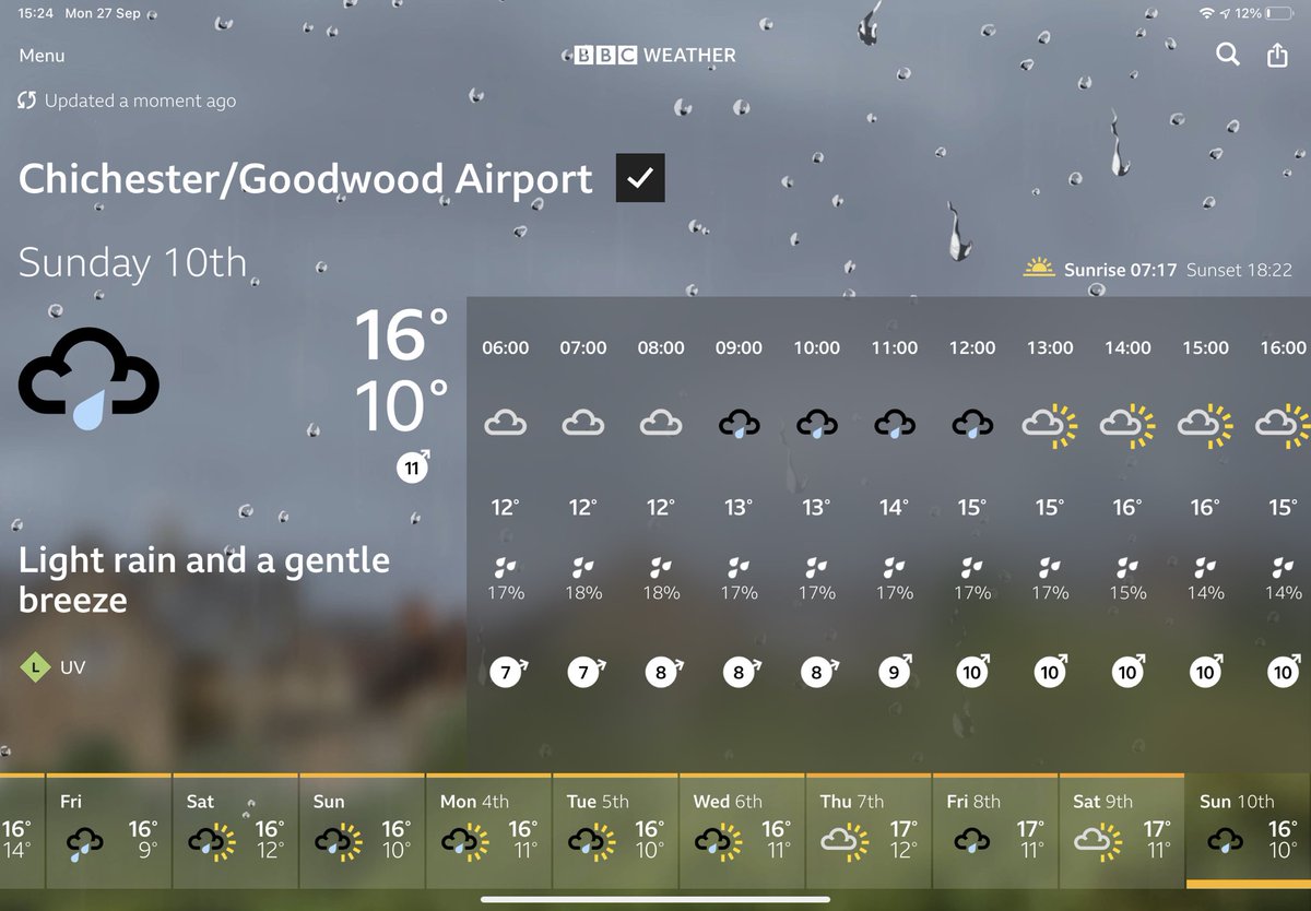 Weather’s looking a bit dodgy for the 10th? Please can we all start praying for good weather 😁😁🤩🤩🤩