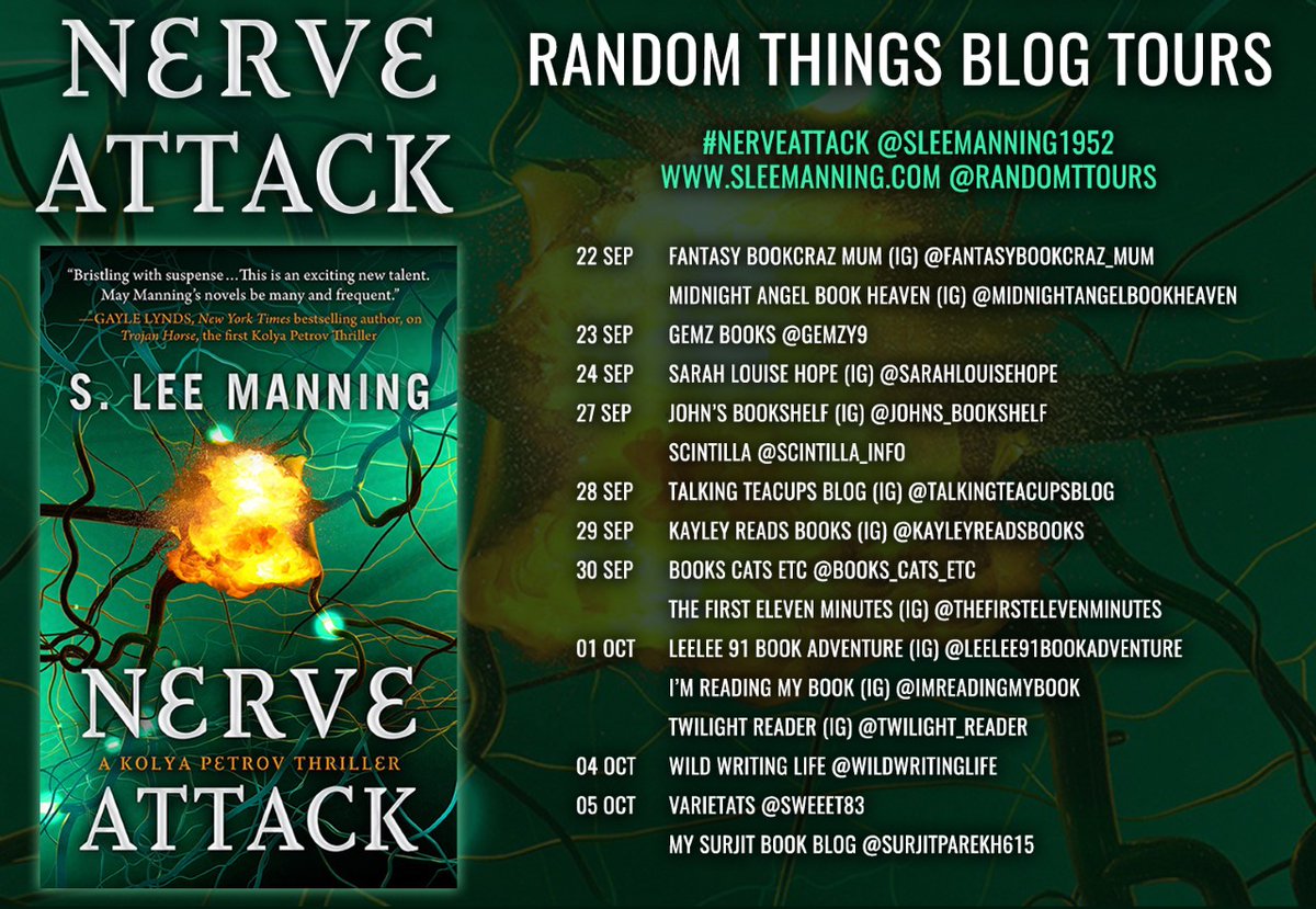 RandomTTours's tweet photo. Visit Sarah Louise Hope on Instagram for her #BlogTour review of #NerveAttack by @SLeeManning1952 with #RandomThingsTours 

https://t.co/72u8okT1Yu https://t.co/YE8dP7N5ha